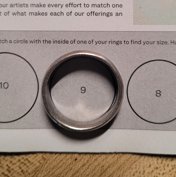 sterling and red/blue turquoise inlay ring - Picture 5 of 6